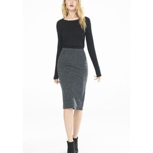 Express High Waisted Plush Pencil Skirt
